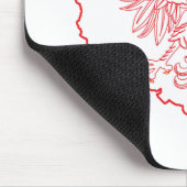 Rote Polnische Karte mit Adler Mousepad (Ecke)