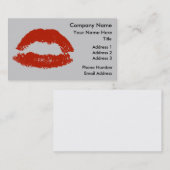 Rote Pop-Kunst-Lippen Visitenkarte (Vorne/Hinten)