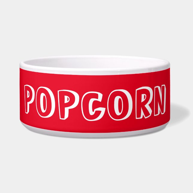 Rote Popcorn-Schüssel Napf (Vorderseite)