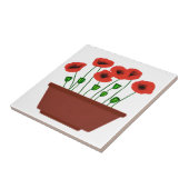 Rote Popkuchen in einem Terracotta Planter Fliese (Seite)