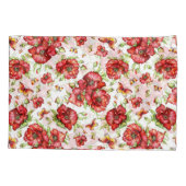 Rote Popkuchen mit grünen Blättern auf weißem Hint Kissenbezug (Rückseite-Links)