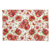 Rote Popkuchen mit grünen Blättern auf weißem Hint Kissenbezug (Vorderseite-Links)