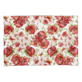 Rote Popkuchen mit grünen Blättern auf weißem Hint Kissenbezug (Vorderseite-Rechts)