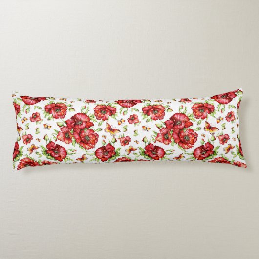 Rote Popkuchen mit grünen Blättern auf weißem Hint Seitenschläferkissen (Rückseite)