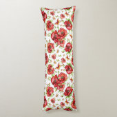 Rote Popkuchen mit grünen Blättern auf weißem Hint Seitenschläferkissen (Rückseite (Vertikal))