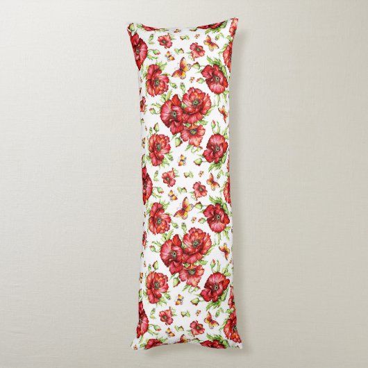 Rote Popkuchen mit grünen Blättern auf weißem Hint Seitenschläferkissen (Rückseite (Vertikal))