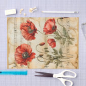 Rote Popkuchen Vintage Notenblätter ephemera Seidenpapier (Handwerk)