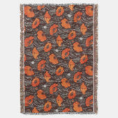 ROTE POPPIEN IN SCHWARZ-WEISSEM Mohnfeld Decke (Vorderseite Vertikal)