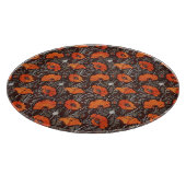 ROTE POPPIEN IN SCHWARZ-WEISSEM Mohnfeld Schneidebrett (Ecke)