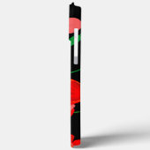 Rote Poppies auf der schwarzen Hintergrunddarstell Case-Mate iPhone Hülle (Rückseite / Links)