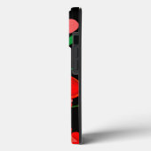 Rote Poppies auf der schwarzen Hintergrunddarstell Case-Mate iPhone Hülle (Rückseite / Links)