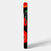 Rote Poppies auf der schwarzen Hintergrunddarstell Case-Mate iPhone Hülle (Rückseite / Links)