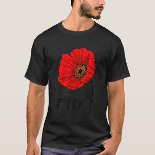 Rote Poppies Blume T-Shirt