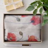 ROTE POPPIES DISTRESSEE GEMISCHTE MEDIENDEKOUPAGE SEIDENPAPIER (Geschenk)