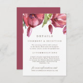 Rote Poppies Elegantes formales Blumenzelt Einladung (Vorne/Hinten)