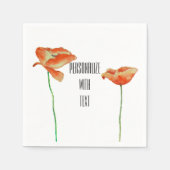 Rote Poppies floral Serviette (Vorderseite)