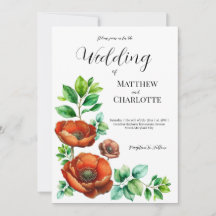 Rote Poppies im Vintagen Stil mit Sublime Watercol