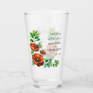 Rote Poppies im Vintagen Stil mit Sublime Watercol Glas