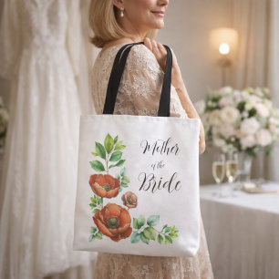Rote Poppies im Vintagen Stil mit Sublime Watercol Tasche