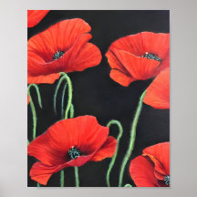 Rote Poppies Kunstmalerei