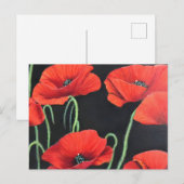 Rote Poppies Kunstmalerei Postkarte (Vorne/Hinten)