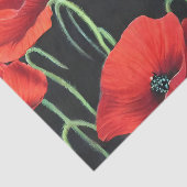 Rote Poppies Kunstmalerei Seidenpapier (Ausschnitt)