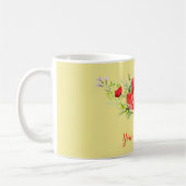 Rote Poppies Personalisiert Kaffeetasse (Links)