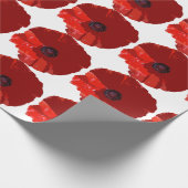 ROTE POPPIES POPPY FLORAL WRAPPING PAPIER GESCHENKPAPIER (Ecke)