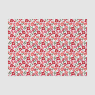Rote Poppies Seidenpapier