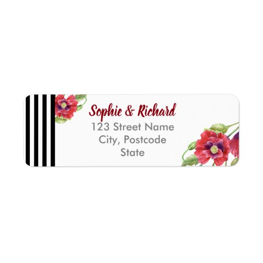 Rote Poppies, Wild-florale Hochzeit (Vorne)