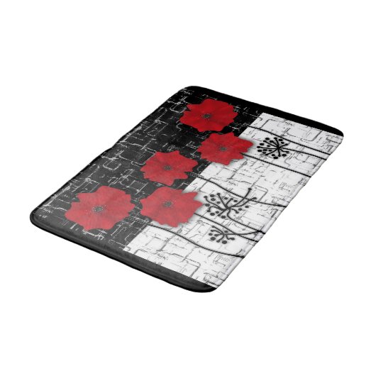 Rote Poppione Badematte (Schrägansicht)