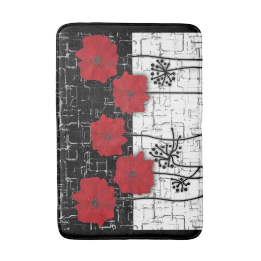 Rote Poppione Badematte (Vorderseite Vertikal)