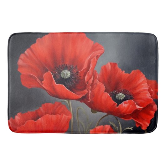 Rote Poppione Badematte (Vorderseite)