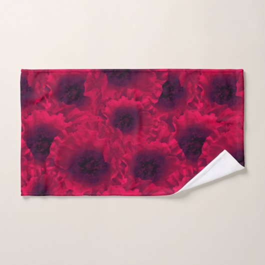 Rote Poppione Badhandtuch Set (Handtuch)