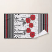 Rote Poppione Badhandtuch Set (Handtuch)