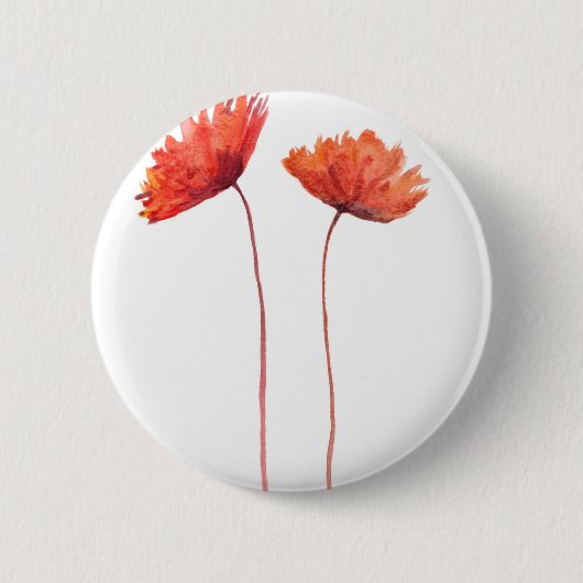 Rote Poppione Button (Vorderseite)