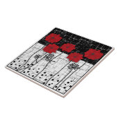 Rote Poppione Fliese (Seite)