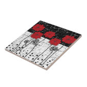 Rote Poppione Fliese (Seite)