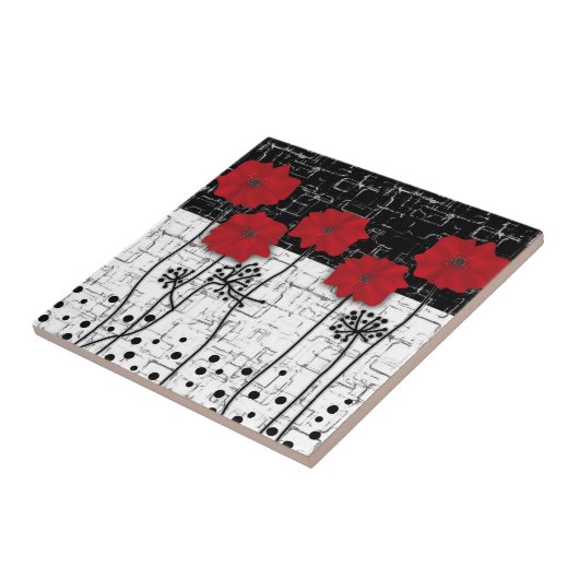 Rote Poppione Fliese (Seite)