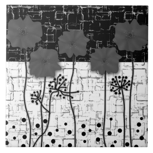 Rote Poppione Fliese (Vorderseite)