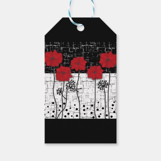 Rote Poppione Geschenkanhänger (Vorderseite)