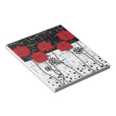 Rote Poppione Notizblock (angewinkelt)