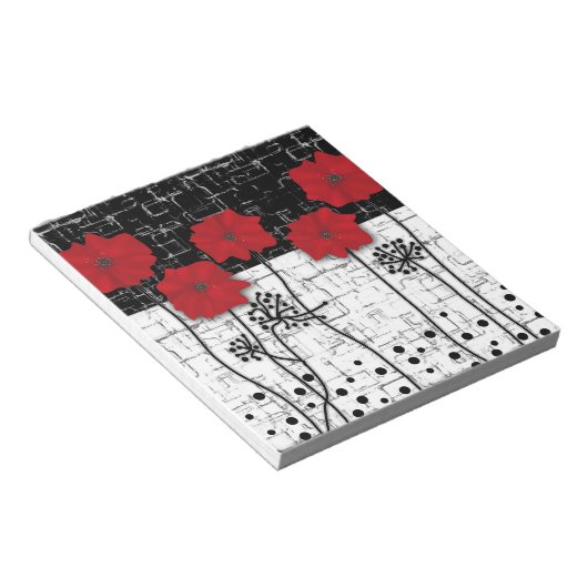 Rote Poppione Notizblock (angewinkelt)