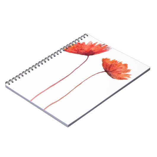 Rote Poppione Notizblock (Linke Seite)