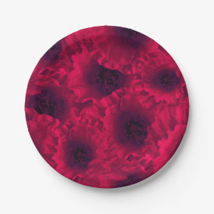 Rote Poppione Pappteller