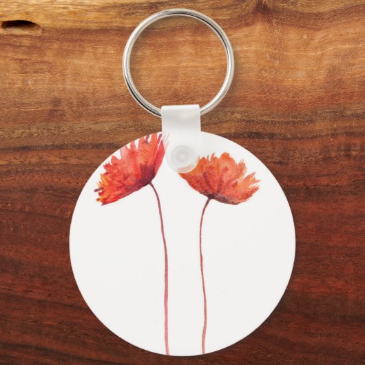 Rote Poppione Schlüsselanhänger (Vorderseite)