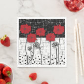 Rote Poppione Serviette (Beispiel)