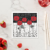 Rote Poppione Serviette (Beispiel)