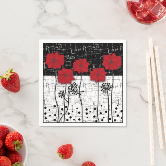 Rote Poppione Serviette (Beispiel)