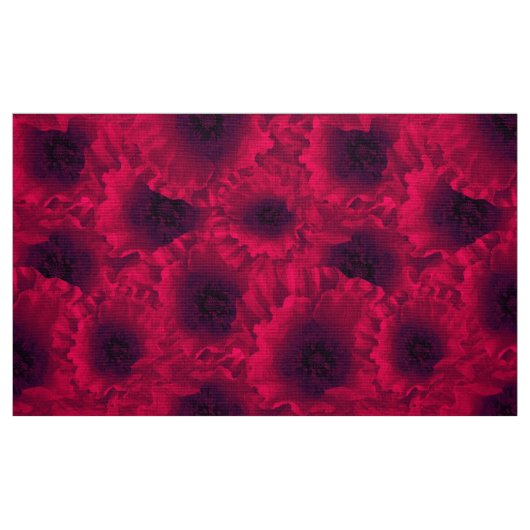 Rote Poppione Stoff (Fat Quarter (45,7 x 55,9 cm))